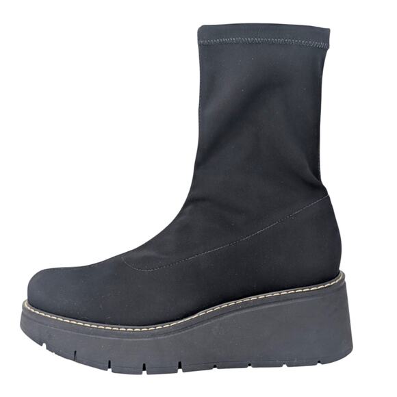 La Canadienne Jared Black Knit Waterproof Platform Boots Women’s 8 - Picture 1 of 7